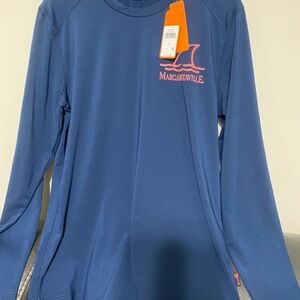 Margaritaville Blue Long Sleeve Tee for Active Comfort